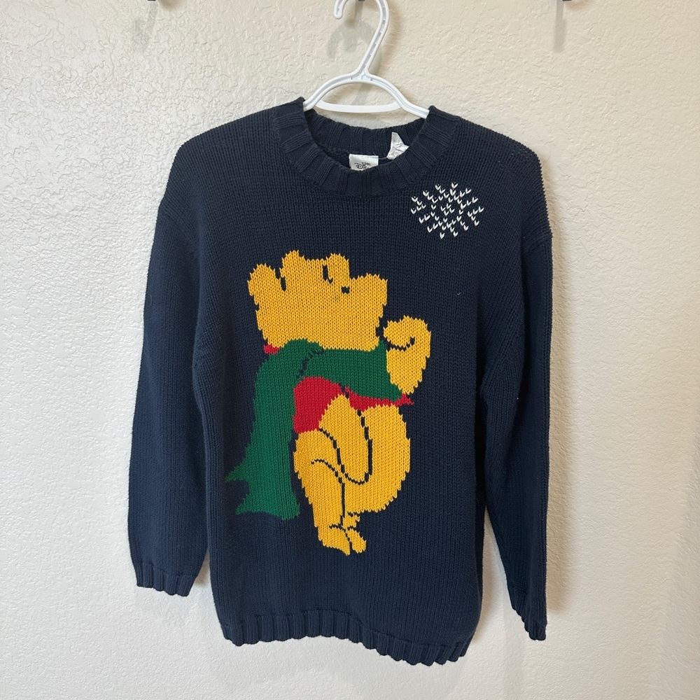 Vintage 1990s Navy Winnie The Pooh Sweater - image 1
